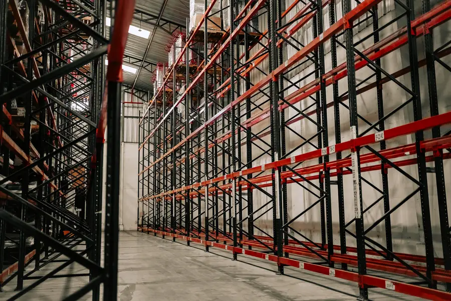 Interieur van een industriële koelcel