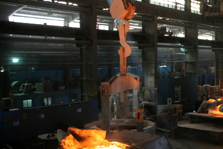 Interieur van een staalfabriek